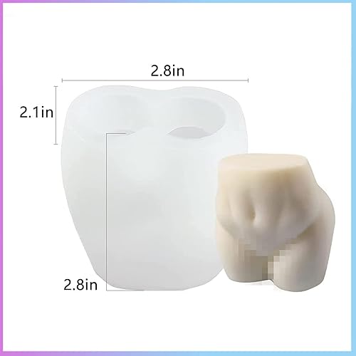 Miniatura 3 de Molde de cuerpo de silicona sexy con curvas a tope para mujer, molde 3D, molde inferior femenino para colgante de resina, vela de tallado de yeso