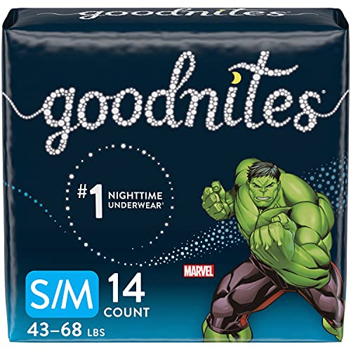 Goodnites Nighttime Bedwetting Underwear, Boys' S/M (43-68 Lb.), 14 Ct #TOP7