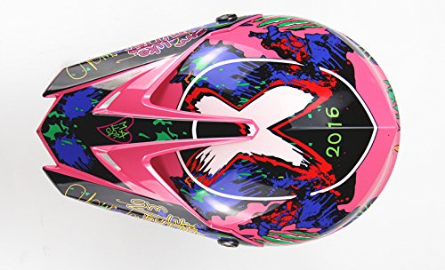 AHP Adult Motocross Cross-country motorcycle Allround helmet ABS Road Motor bike ATV size 20.8in-23.6in pink 5 (S) Automotive