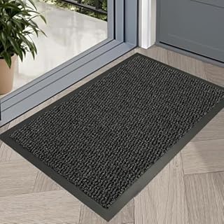 GULLAMBO Door Mats Indoor – Absorbent, Non-Slip, Washable Door Mat for Back & Front Door, Patios- Stylish Low Profile, Rubber Backed Dust & Dirt Trapping Doormat, Barrier Mat & Entrance Rugs