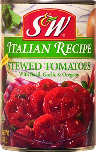 S&W Stewed Italian Recipe Tomatoes, 14.5 oz (Pack of 12)