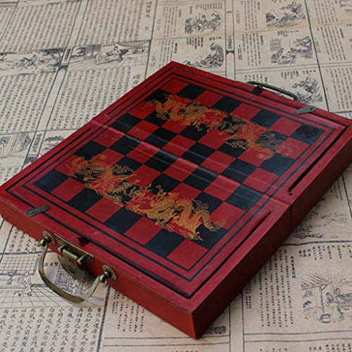 Juego de ajedrez vintage terracota chino 32 piezas miniatura 7