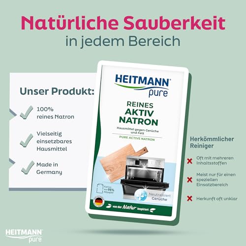 HEITMANN pure Reines Aktiv-Natron 450 g | Allzweckreiniger gegen Fett, Gerüche & Flecken im ganzen Haus | Vielseitiges Reinigungsmittel für Haushalt, Küche & Wäsche 6
