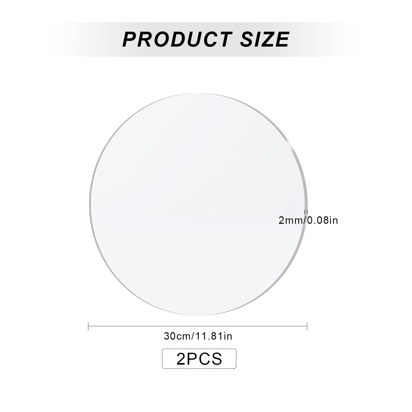 Swpeet Acryl-Kreisplatten – 24 Stück, 2 Mm Dick, Klar, Mit Loch, Ø 65–100 Mm – Für DIY, Malerei, Schlüsselanhänger & Bastelprojekte