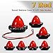 MADCATZ Meerkatt 2 Inch Beehive Cone Marker Light with Grommets Cab Top Roof Universal for Trailer Truck Tractor Bus Pickup 12V DC Pack of 7