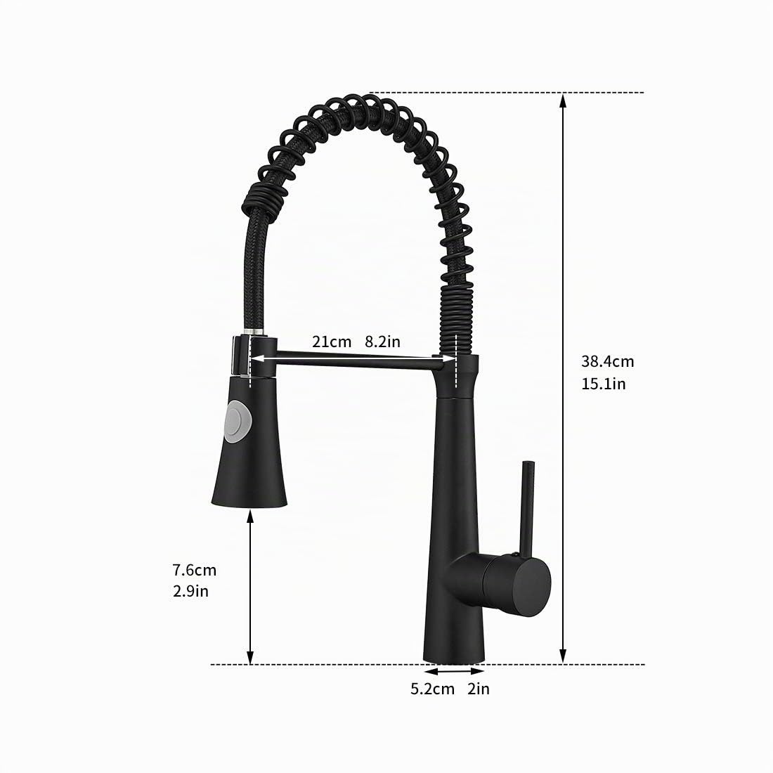 TIMACO Robinet Cuisine Noir,Mitigeur Cuisine Noir avec Douchette Pivotant à 360°, Robinet évier Cuisine avec Pulvérisateur 2 Modes