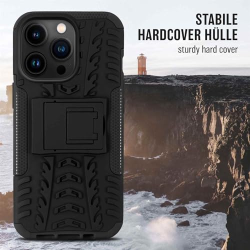 Coque iPhone 15 Pro Max antichoc robuste avec béquille arrière TPU