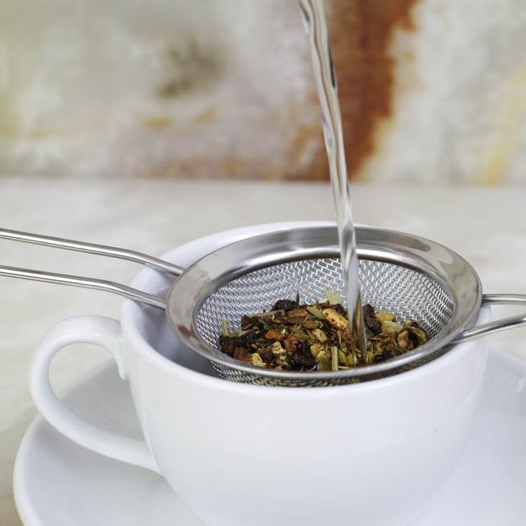 Image of Kanshita's Rasoiware Stainless Steel Fine Mesh Tea Strainers (Set of 2) - Ideal for Tea & Coffee | 8 + 8.5 cm