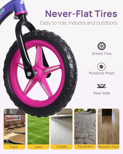 Image of KRIDDO Toddler Balance Bike 2 Year Old, Colorful Lighting Kids Balance Bike for 2-5 Years Old, 12 Inch Balance Bicycle with Riding Buddy, Tool-Free, Adjustable Seat, Handlebar, Gift for 2-3 Girls Boys