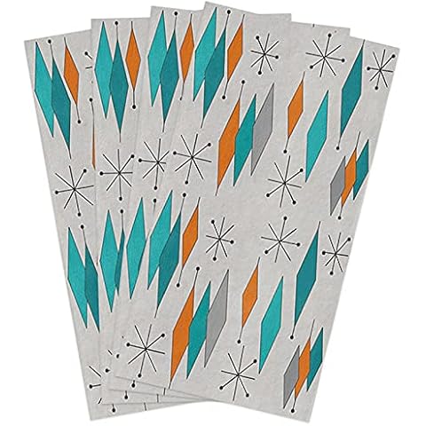 Zadaling Kitchen Towels,Mid-Century Modern Diamond Pattern 18x28 Inches Soft Dish Cloth,Cotton Tea Towels/Bar Towels/Hand Towels for Bathroom(4 Pack) Cover
