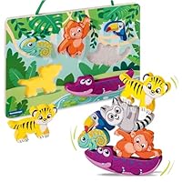 Ravensburger Play+ In The Jungle Touch & Play Wooden Puzzle for Toddlers Age 1 Year Old - Infant Toys and Gifts
