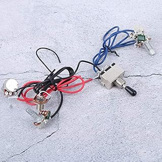 500K 2V2T1J potentiomètre de guitare électrique ensemble de faisceau de câbles de guitare pré-câblé prise de commutation à 3 voies pour pièces de guitare électrique(Noir) - Les Beatles, Paul McCartney, John Lennon, RIngo Starr, George Harrison 500K 2V2T1J potentiomètre de guitare électrique ensemble de faisceau de câbles de guitare pré-câblé prise de commutation à 3 voies pour pièces de guitare électrique(Noir) – Image 6