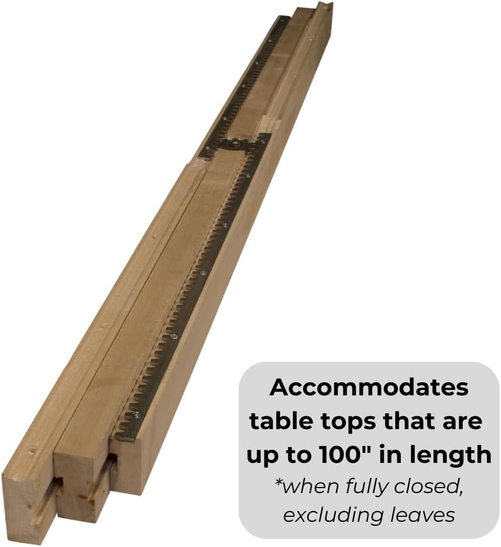 Osborne Equalizer Wooden Table Slide Set, 50" Equalizer Extension Slide (Allows for 49" Opening) for Pedestal Table, Easy Installation, Smooth Extension