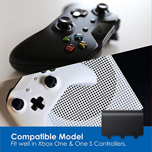 Image of 4 Pack Battery Back Cover for Xbox One /One S /One X Controller [NOT for Xbox Series X /S], Avorast Replacement Battery Back Shell Covers Compatible with Xbox One, One S, One X Controllers (Black)