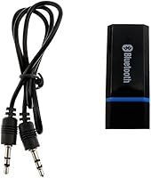 Vista 3 de Adaptador USB Bluetooth, receptor de audio USB Bluetooth inalámbrico para sistema de sonido estéreo de hogar/coche, altavoces portátiles con entrada