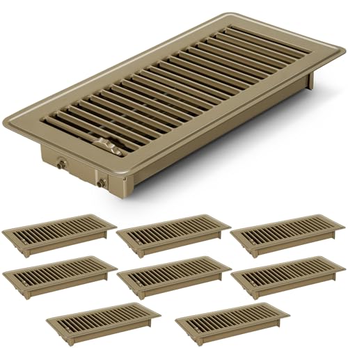 Grilles d'aération de plancher métal 10,2x25,4 cm ventilation maison mur