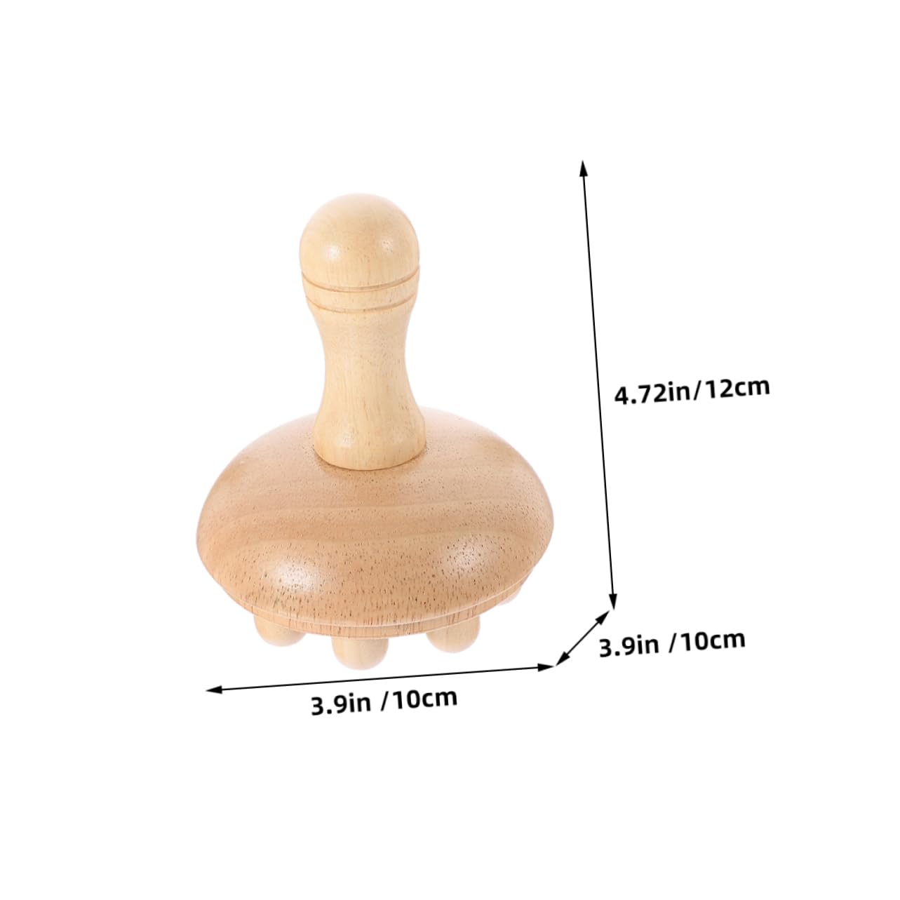 Massaggiatore Scalp Pettine Largo 2 Pezzi in Legno | Beige, Forma Rotonda, Quotidiana e Viaggio, Facile da Portare e Riporre