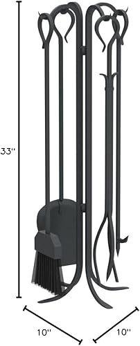 Miniatura 4 de Pilgrim 18002 Juego de herramientas forjadas de 5 piezas, 33 pulgadas de alto, color negro