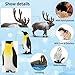 Toymany 14PCS Mini Arctic Animals Figurines Set, Polar Animals Toys with Polar Bear, Caribou, Penguin, Walrus, Wolf Figurines Cake Toppers Birthday Easter Gifts for Preschool Kids