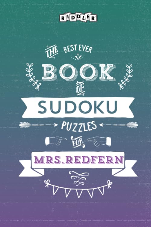 The Best Ever Book of Sudoku Puzzles for Mrs. Redfern