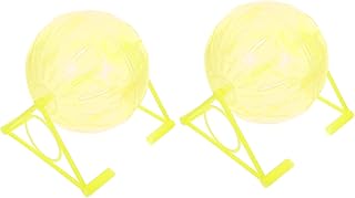OKUMEYR 2 pçs bola de corrida hamster exercício pires bolas de treino para exercício pet roda de corrida silenciosa hamster ferramenta brinquedos chinchilas roda de exercício animal gaiola de hamster fitness plástico