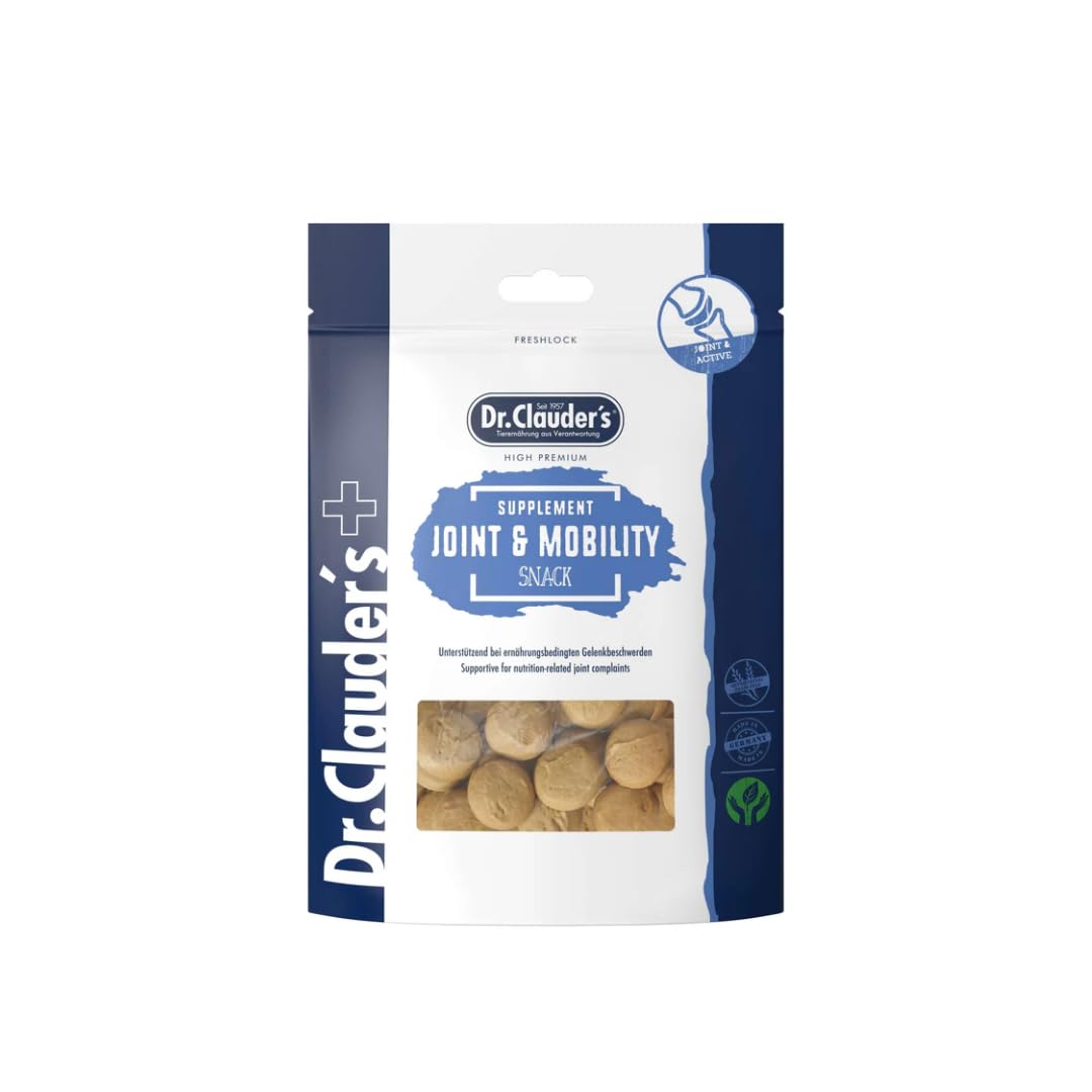 Snack Joint & Mobility | Bocconcini per cani e gatti | 2 x 150 g | Vitamine | Dr. Clauder's | Alimento complementare | Per integrare la razione giornaliera | Con gelatina idrolizzata | Confezione Doppia