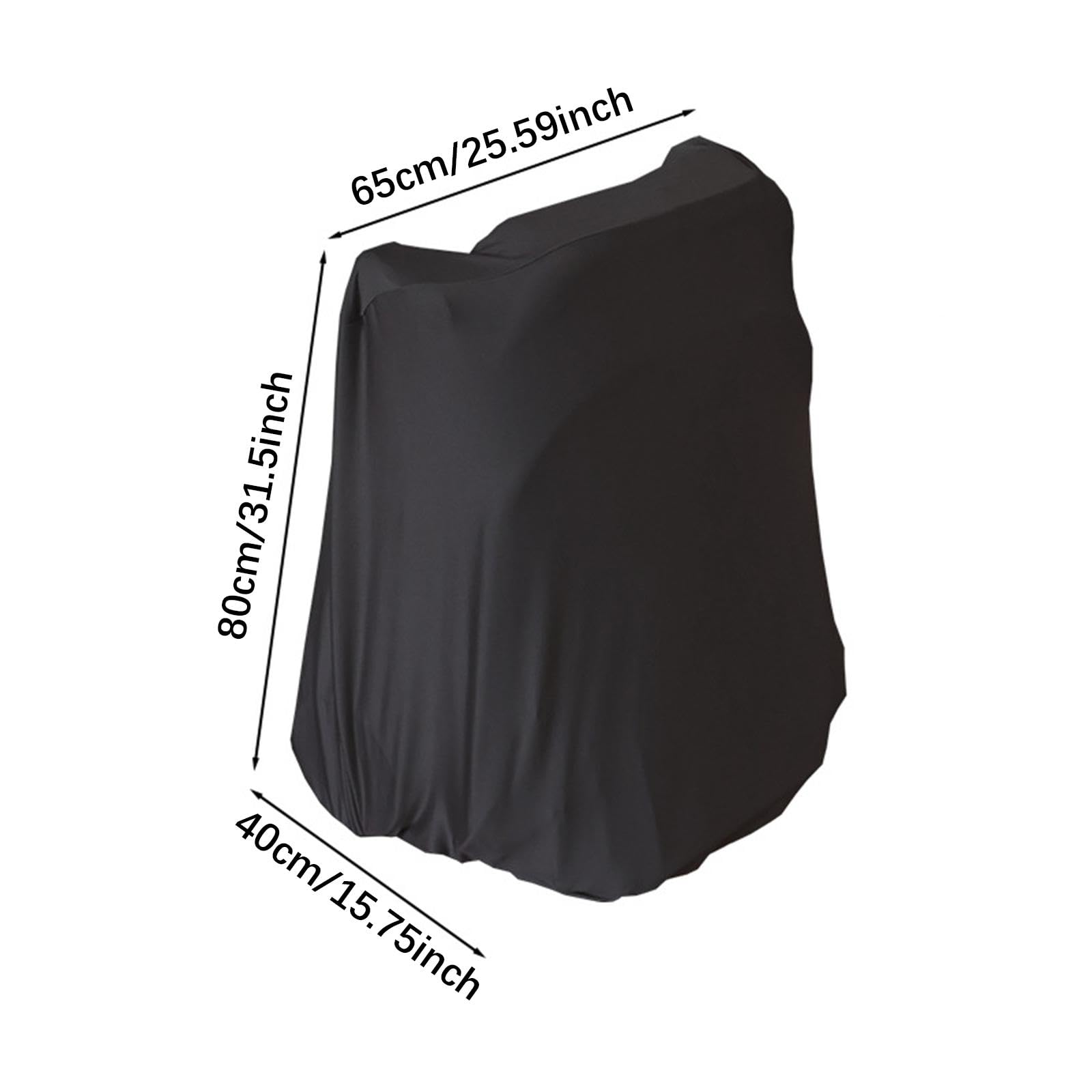 Copertura Antipolvere per Passeggino, Elastica, Lavabile, Borsa Portaoggetti per Passeggino, Copertura Protettiva per Carrozzina, Chiusura con Couliss, Nero, L
