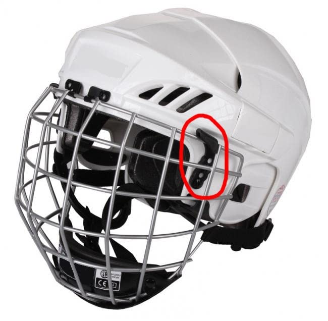 Hockey Helmet Cage/Shield Replacement J-Clips | Secure a Tight Fit, Hold in Place (2 Pack), Black