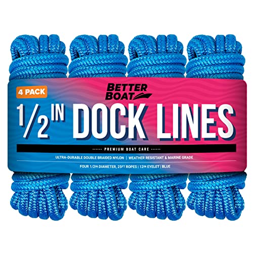 Boat Dock Lines & Rope Boat Ropes for Docking 1/2″ Line Braided Mooring