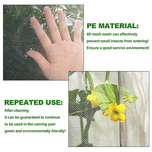 Insect Bird Barrier Mesh, Garden Netting Barrier, Bird Netting, Netting For Plant With Drawstring, 3.5 X 4.6 Ft Tomato Protective Cover, Large Potted Fruit Protectors Cover For Blueberry Bushes #TOP1