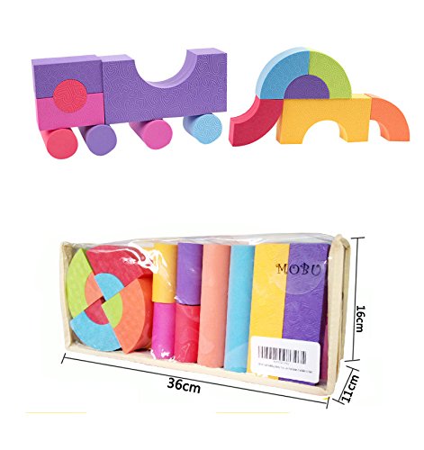 Mobu Foam Building Blocks For Toddlers 1-3, 50 Pcs Educational Soft Building Blocks For Kids Playing Indoor Outdoor Bathroom Bathtub Or Beach (Reusable Storage Bag) #TOP5