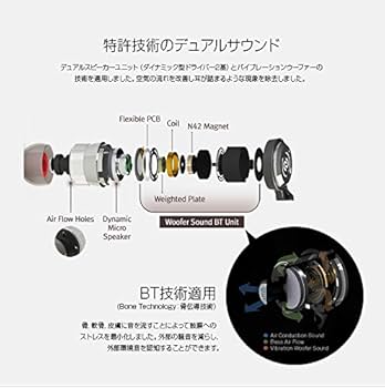 Amazon.co.jp: 【日本正規代理店品】DUALS 3D ウーファーイヤホン T3
