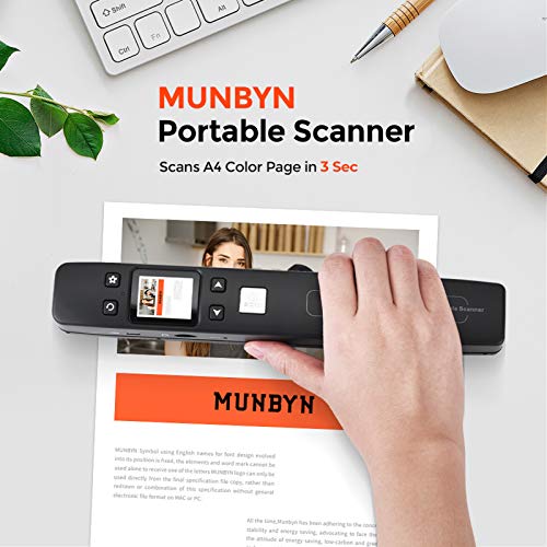 MUNBYN Portable Scanner MU-IDS002W-BK の商品画像 1