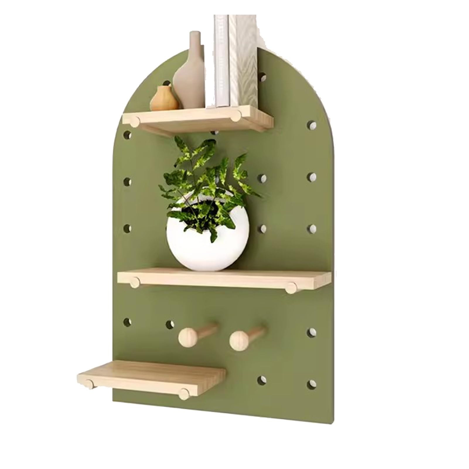 Pegboard Lochwand, Hölzern Stecktafeln Wand Anzeige, Heimwerken Lagerung Anzeige Paneele, Hängend Mit Sortiment Werkzeug Veranstalter Für Werkbank Geschäft (Farbe : Grün, Größe : 40x60cm)