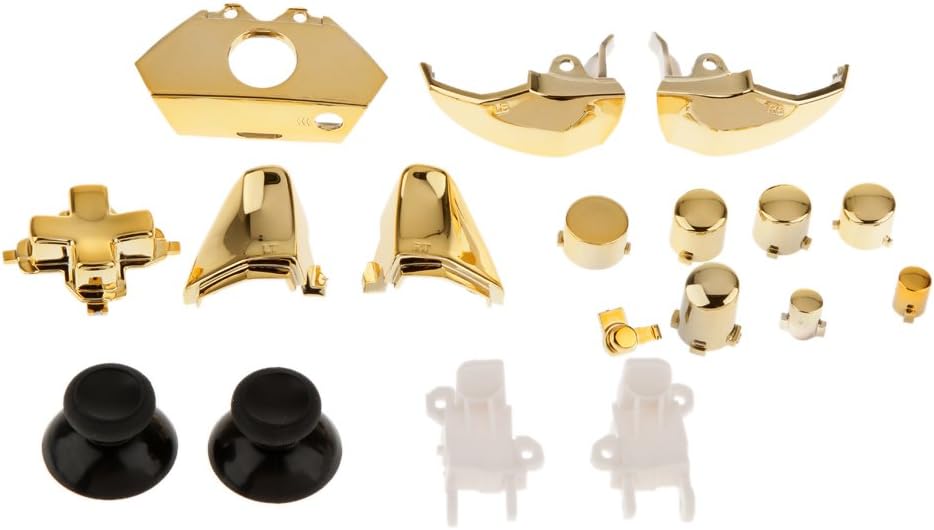 Magideal Set of 18 Replacement Controller Buttons Kit Set for Microsoft Xbox One Gold