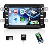 [8-Core 4+64G] CAMECHO Android 15 Autoradio pour Renault Dacia Logan Duster Sandero Lodgy Capture Symbol Lada Xray, DSP Carplay sans Fil Navi, 7