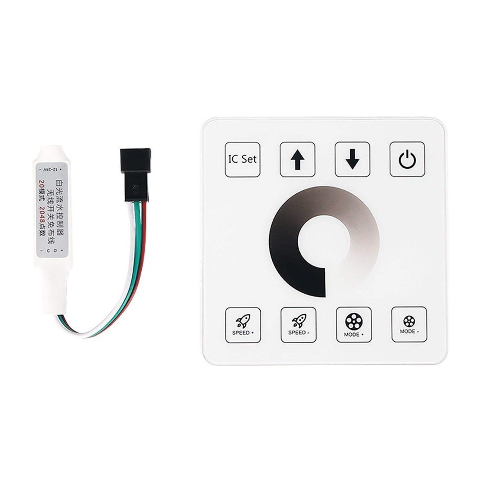 Luces de marcha LED de luz blanca con controlador de panel táctil monocromático WM-HC015A
