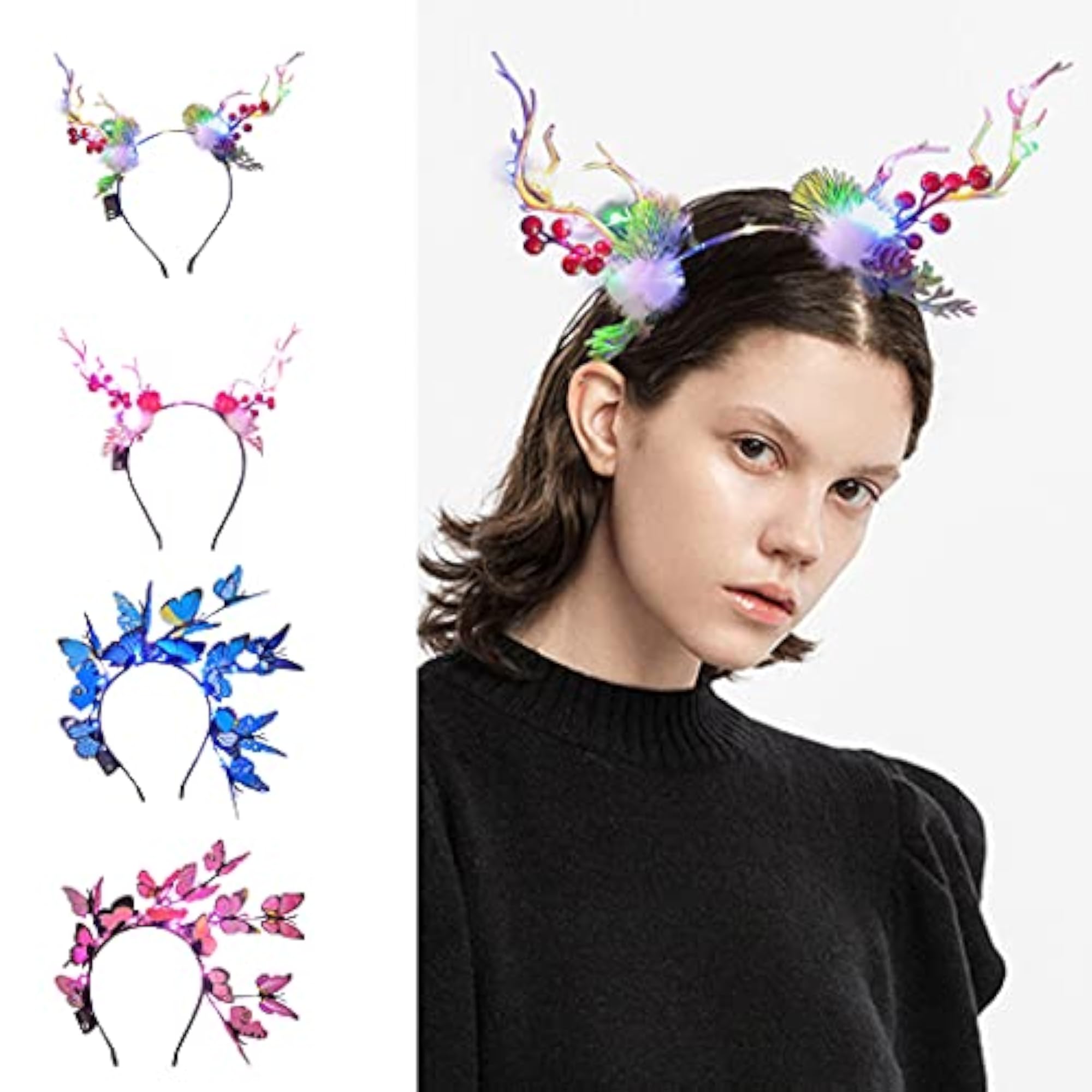 Women's Light-up Butterfly Headband for Parties