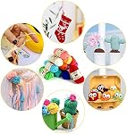 LIHAO 12 Skeins Crochet Yarn 100% Acrylic Yarn Skeins Set Multicolored Knitting Yarn - Crochet Starter Kit for Beginners