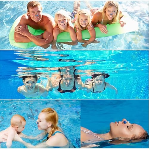 BRBD Waterproof Silicone Swimming Nose Clip Plugs for Adults Children Age 7+ (12 Pack)