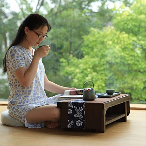 Table basse en bois massif marron 80cm au design d'exception durable - 6