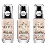 base maquillaje essence stay all day Enriquecida con vitaminas y agua de arándano rojo, esta base de maquillaje despierta la piel y le proporciona un aspecto saludable