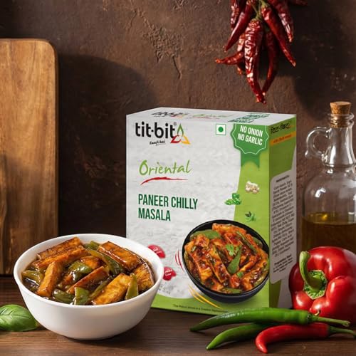 Image of Tit-Bit Paneer Chilli Masala Pack of 5 (250g) No Onion No Garlic - Restaurant Taste at Home - Quick & Easy Cook in Minutes - Paneer Chilli Masala Mix