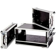 DEEJAY LED Fly Drive Case For 4U Space Standard Low Profile DJ 19-in Amplifier or Effects Units or Similarly Sized Equipment w/Laptop Shelf w/Wheels - TBH4UEDHW
