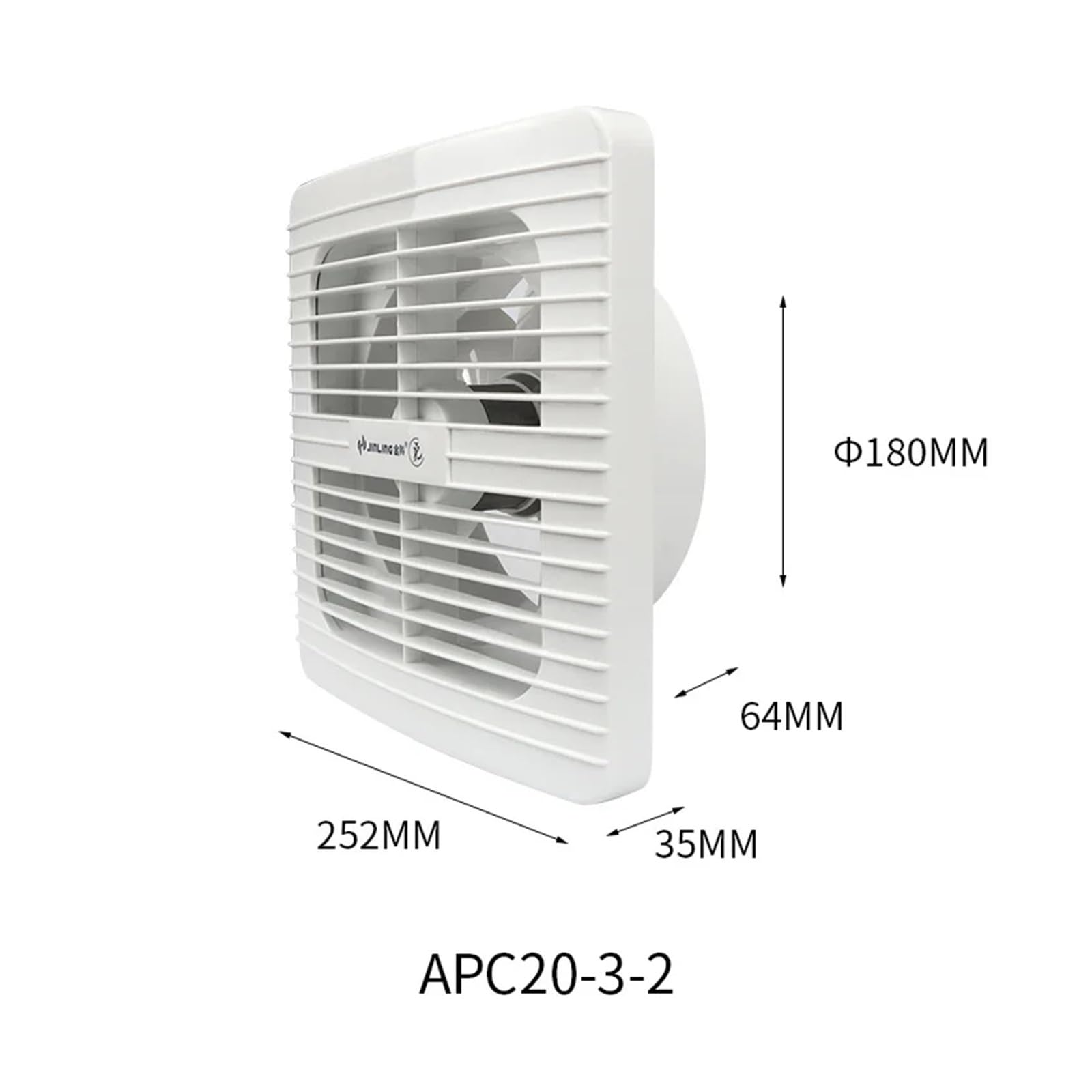 Ventilatore 4/6/8 Pollici Estrattore Elettrico Ventilatore Di Scarico Aria Ventilatore Bagno Cucina Wc Finestra Parete Tubo Condotto La Di Scarico In Linea(8inch)