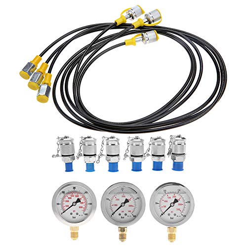 Kit de test hydraulique avec manomètre et tuyau de pression pour liquide - 2