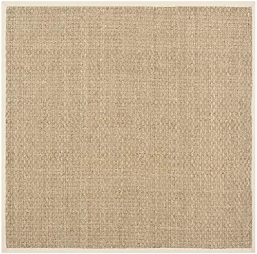image for SAFAVIEH Area Rug 7' Square - Natural Fiber Collection - Natural & Bei