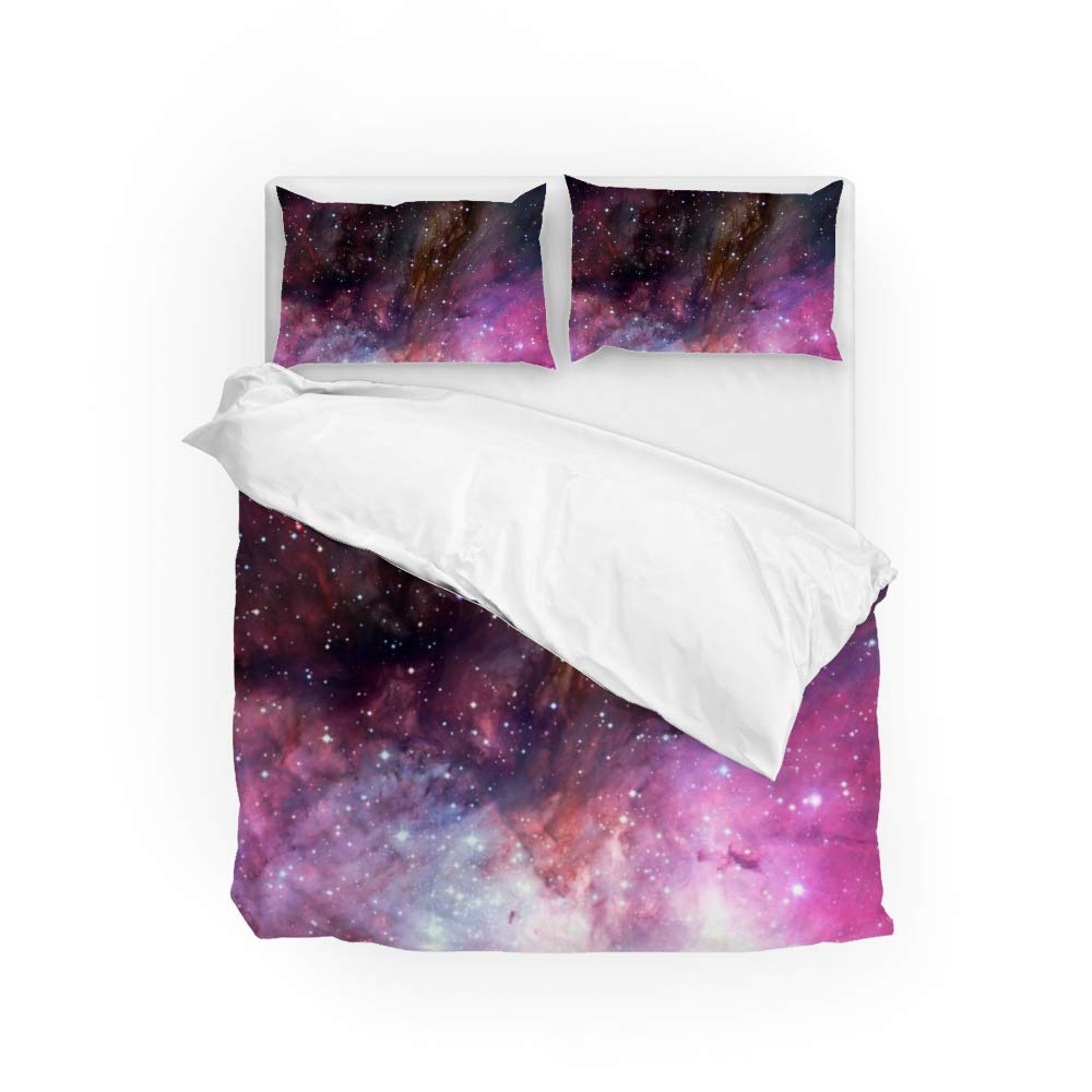 Housse de couette rose ultra douce et résistante aux étoiles pour un lit confortable