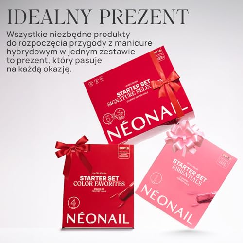 NÉONAIL Zestaw do manicure hybrydowego - Color Favorites Starter Set - Zestaw do stylizacji paznokci z lampą LED 10W/36