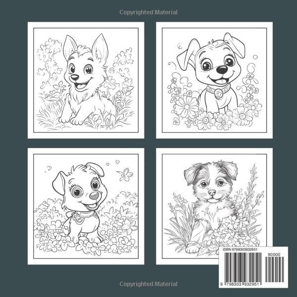 Welpen Malbuch: Süße Hundebabys zum Ausmalen und Entspannen